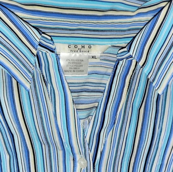 Como Fred David button-up collared blouse - Picture 5 of 6